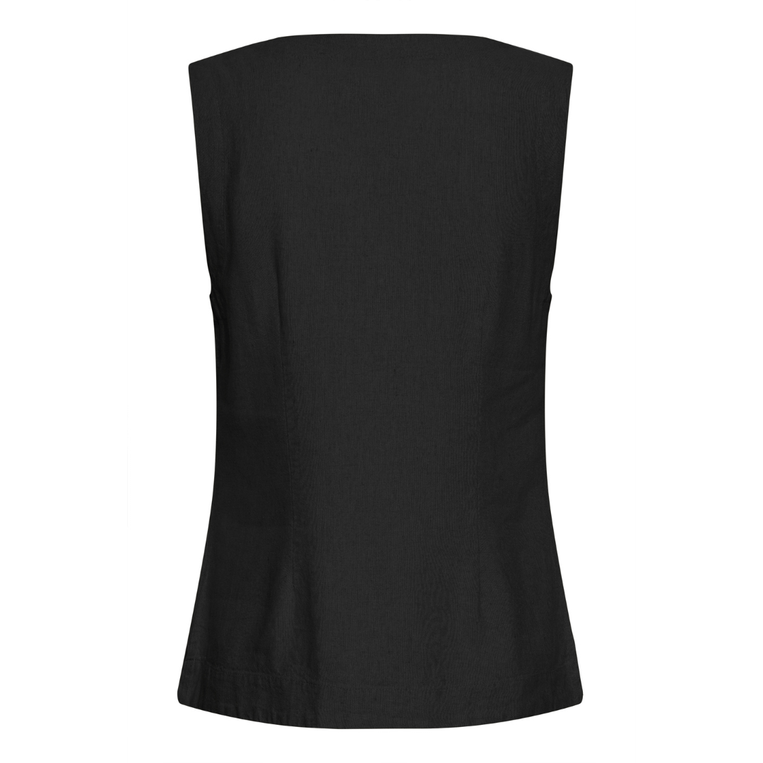 Ichi Linno Waistcoat Black 20122914