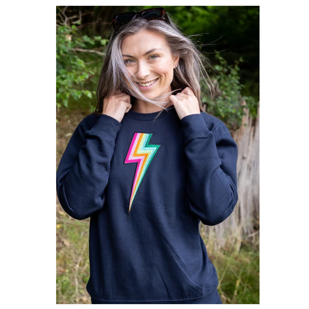 Percy & Nell Embroidered Bolt Sweatshirt Navy