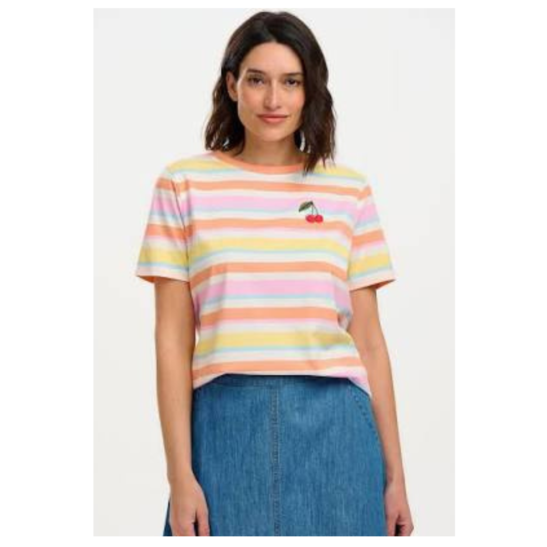 Sugarhill Brighton Maggie T Shirt Multi Retro T0982