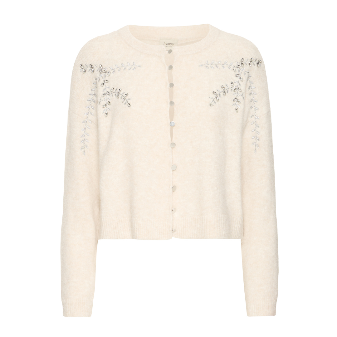 Fransa Kendra Cardigan Oatmeal Melange 20617317