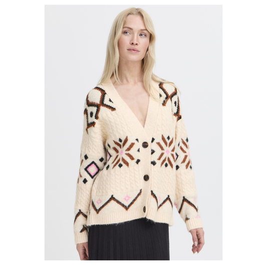 B Young Melpa Cardigan Birch Melange 20818198