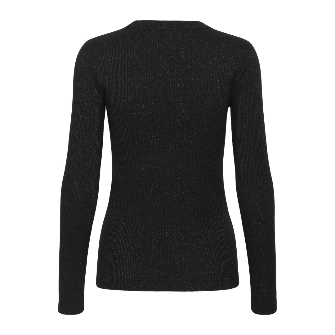 Inwear Dagna Lurex LS T Shirt Black Glitter 30111093