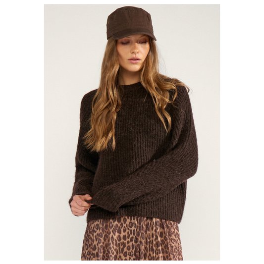 Numph Nuzindi Pullover Black Coffee 703756