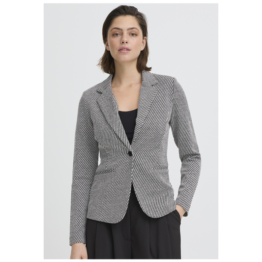 Ichi Kate Twillish Blazer Black/White 20125261