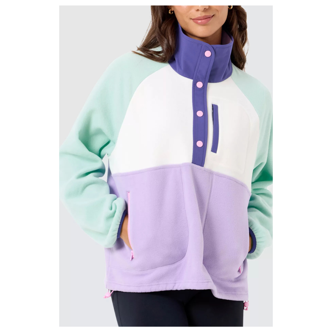 GymPlusCoffee Snap Polar Fleece Lilac Mint