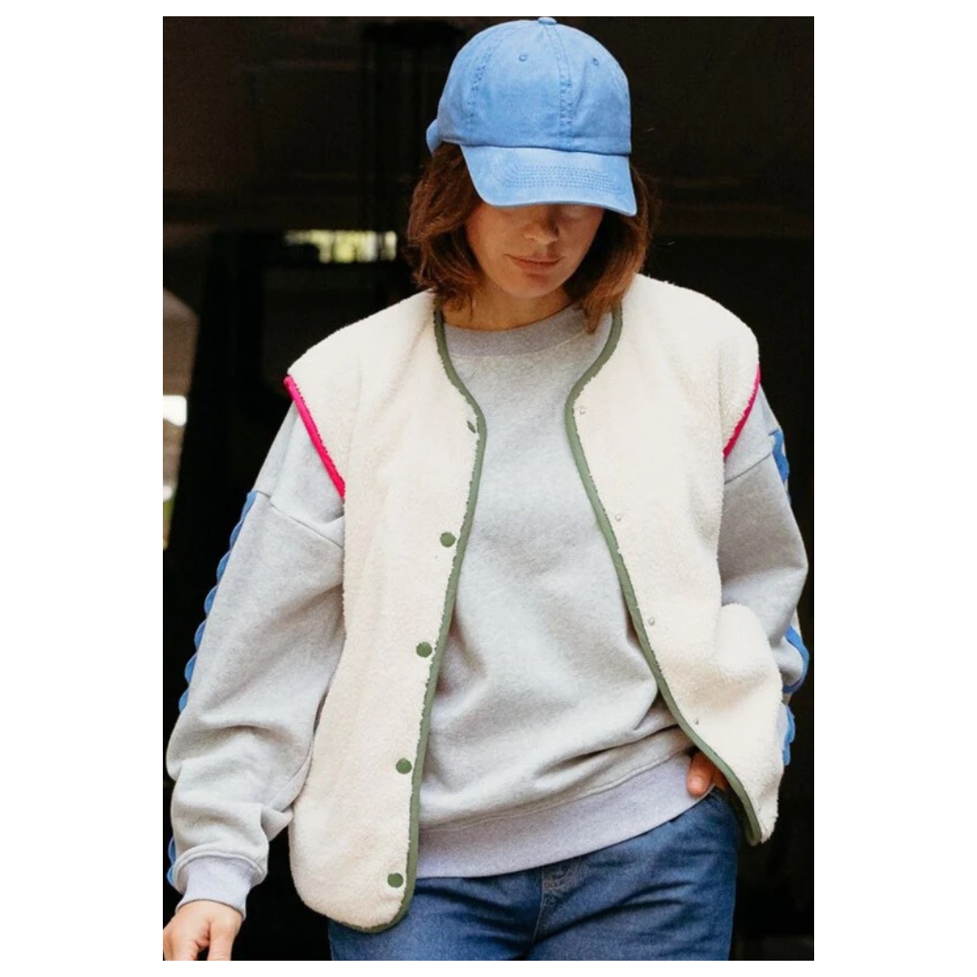 Sugarhill Brighton Sophie Fleece Gilet Oatmeal J0027