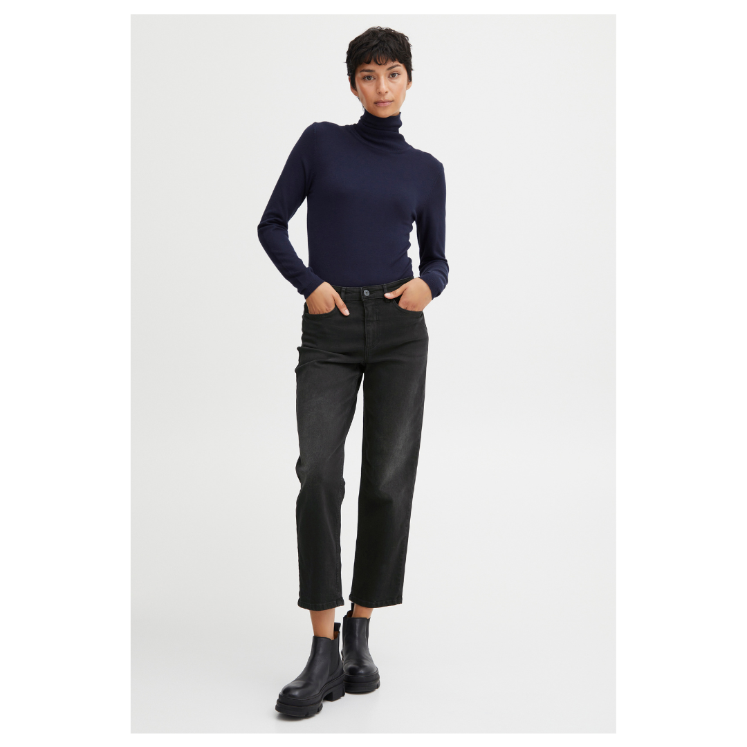 Ichi Raven Twiggy Jeans Black 20110967