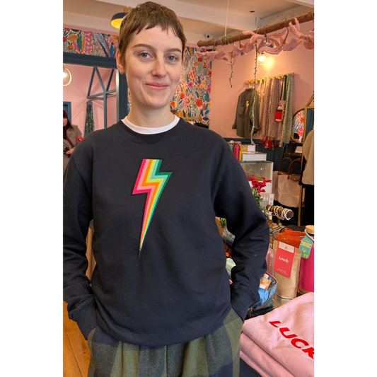 Percy & Nell Embroidered Bolt Sweatshirt Navy