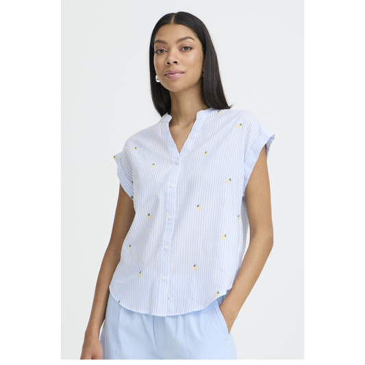 B Young Isilas Shirt Blue Stripe 20818976