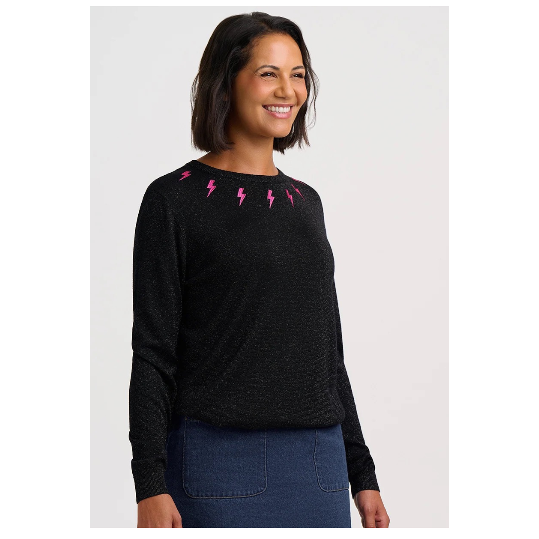 Sugarhill Brighton Astrid Jumper Black Lightning K1054
