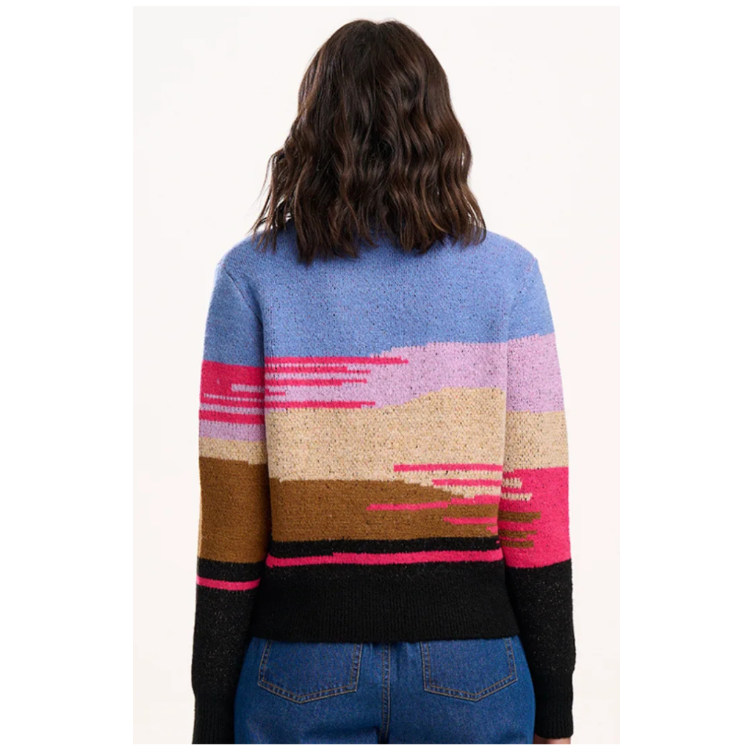 Sugarhill Brighton Asher Jumper Multi Abstract Landscape K0902