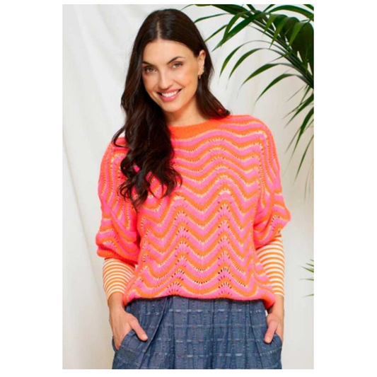Marta Du Chateau Alphonsine Knit Jumper Orange 2259