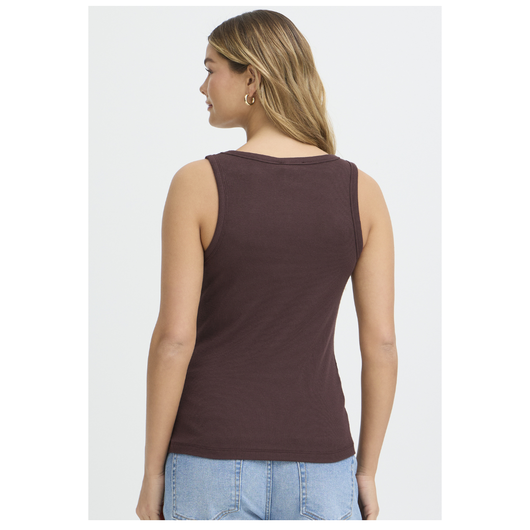 Fransa Hizamond Top Chocolate Plum 20612012