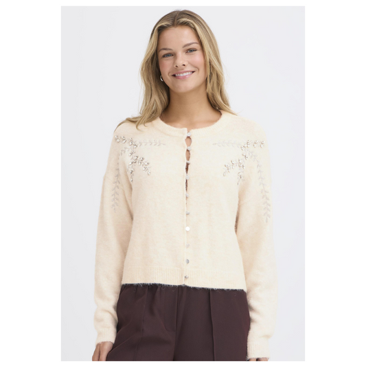 Fransa Kendra Cardigan Oatmeal Melange 20617317