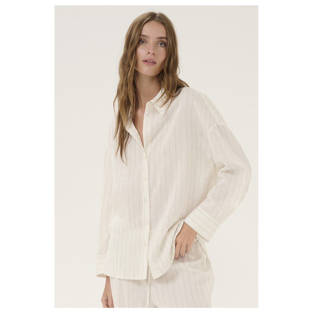 My Essential Wardrobe Lima Shirt Oatmeal Melange 10705019