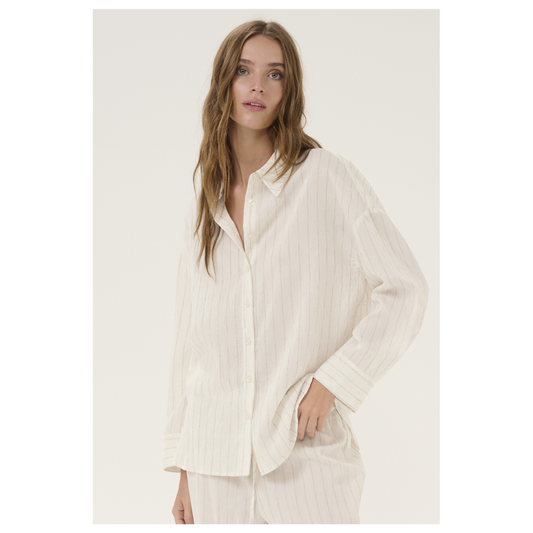 My Essential Wardrobe Lima Shirt Oatmeal Melange 10705019