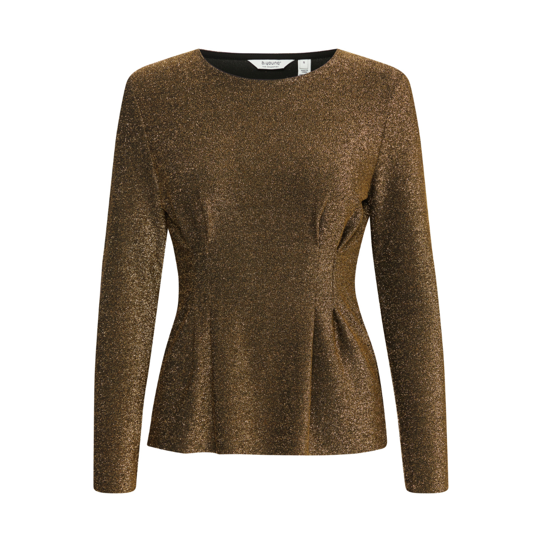 B Young Tasha Blouse Gold Mix 20815949