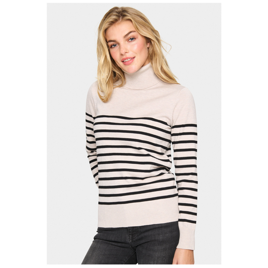Saint Tropez Mila Rollneck Pullover Grey Morn 30513772