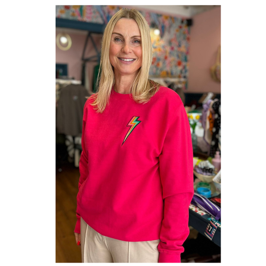 Percy & Nell Colour Bolt Sweatshirt Hot Pink