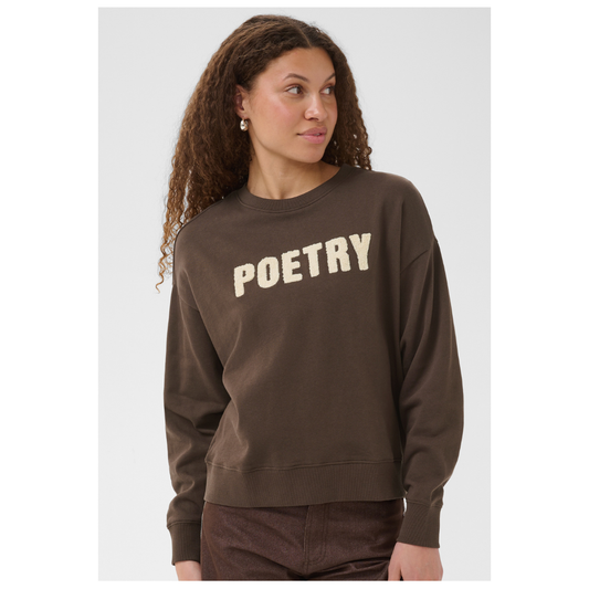 Saint Tropez Suzie Sweatshirt Chocolate Brown 30515248