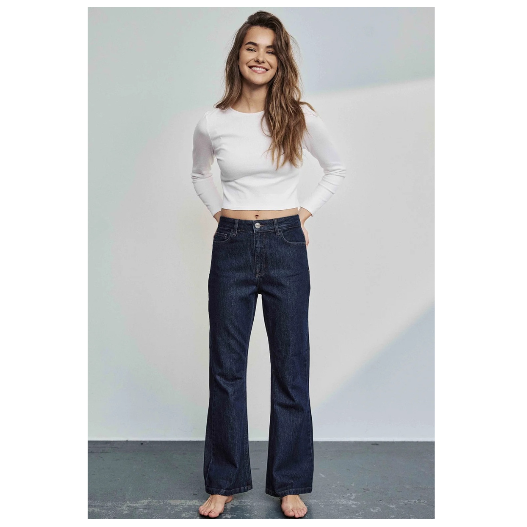 Numph Nulondon Jeans Wide Dark Blue 30” 705174