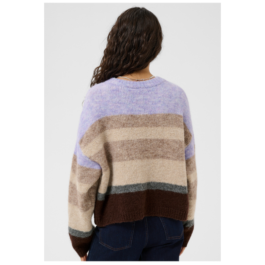 Saint Tropez Seraphina Knit Cardigan Chocolate Lilac Melange 30515256