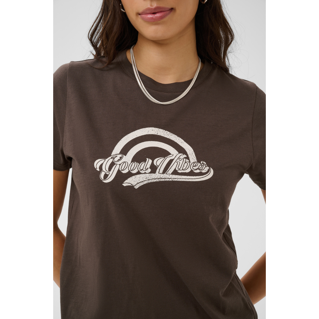 Saint Tropez Suvi T Shirt Chocolate Brown 30515336