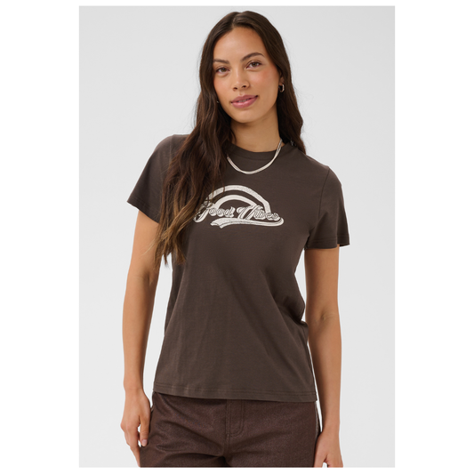 Saint Tropez Suvi T Shirt Chocolate Brown 30515336