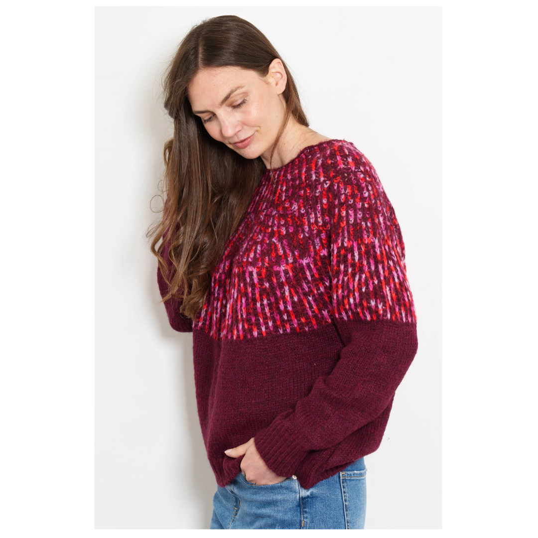 Sarta Tilda Wool Blend Jumper Berry/Pink
