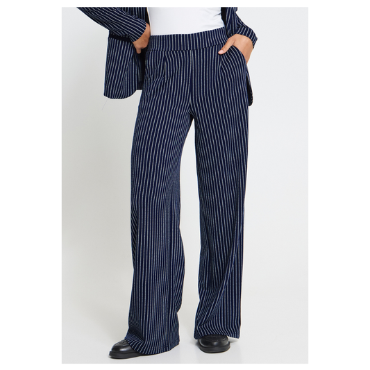 Ichi Manse Stripe Pants Maritime Blue 20126495