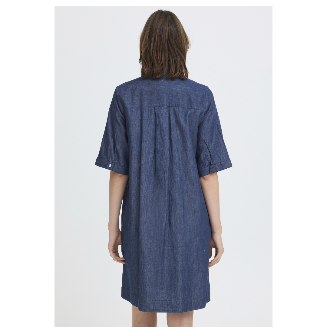 Fransa Larissa Dress Mid Blue Denim 20617739
