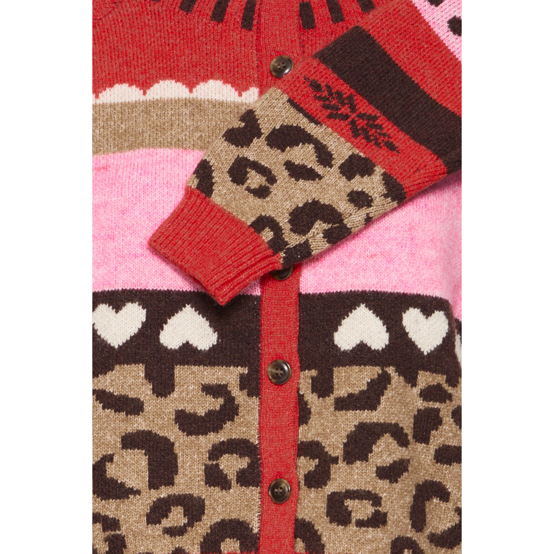 Ichi Livoni Cardigan Poinsettia 20126179