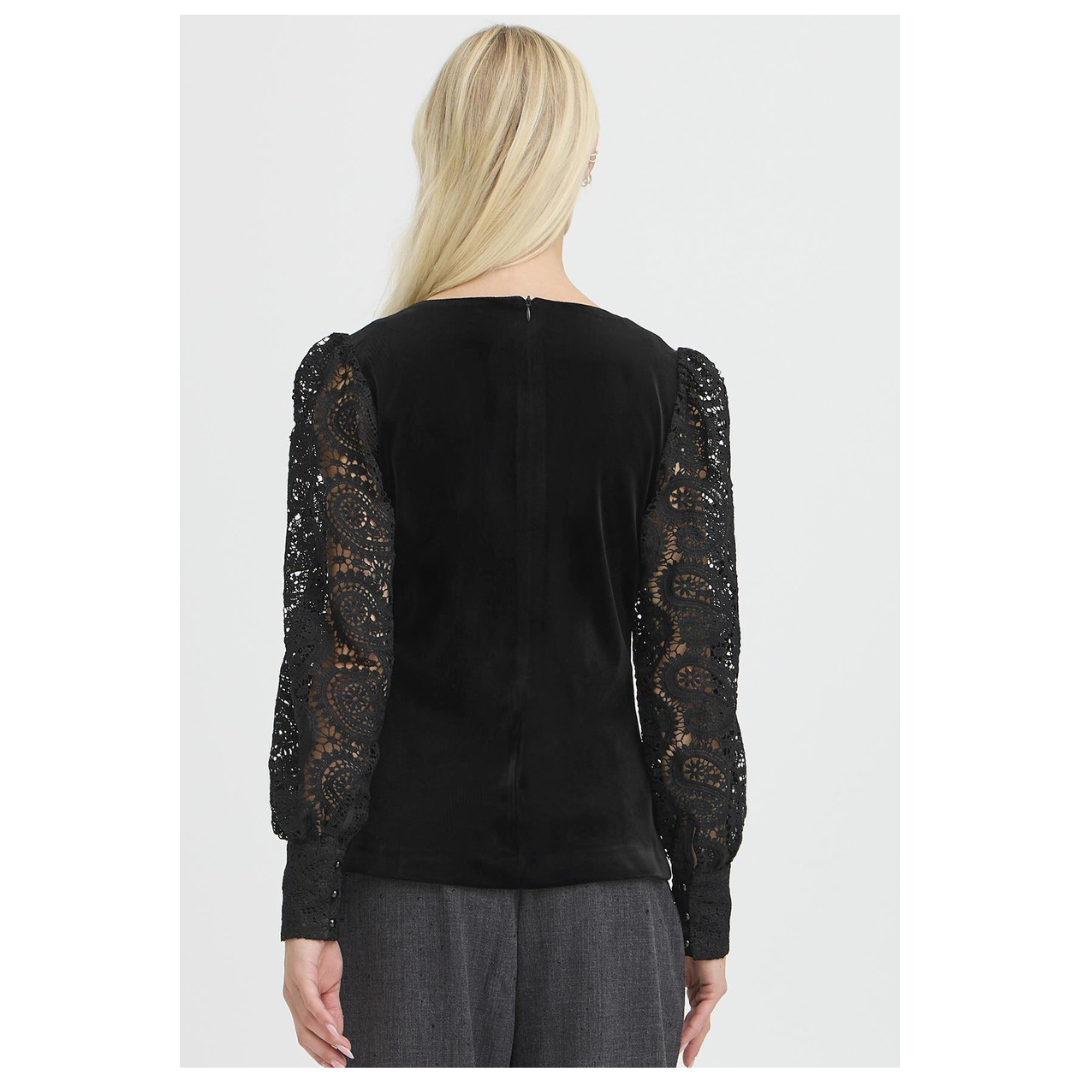 B Young Sovelvet Blouse True Black 20818577