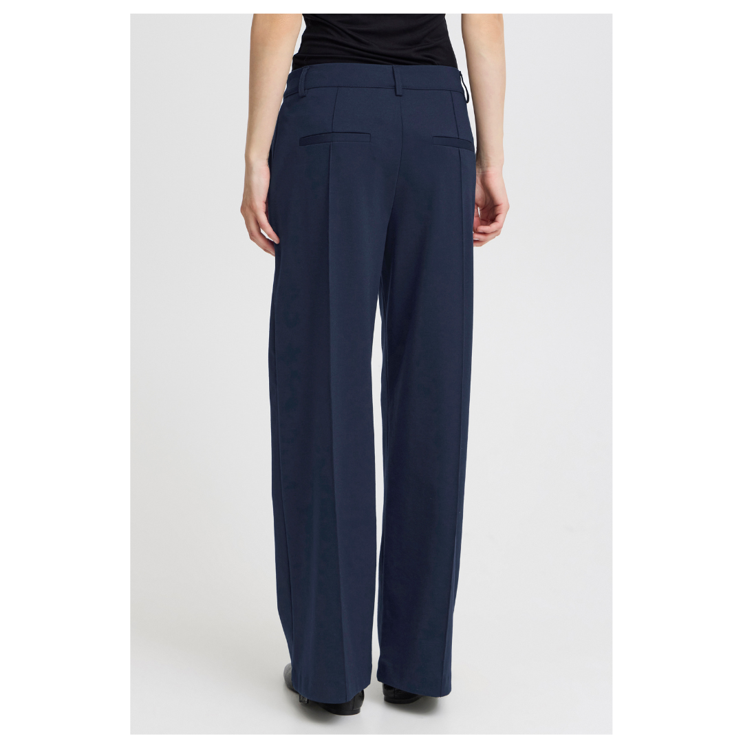 Ichi Kate Sus Office Wide Pants Total Eclipse 20116768