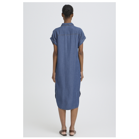 B Young Kosmo Shirt Dress Mid Blue Denim 20818786