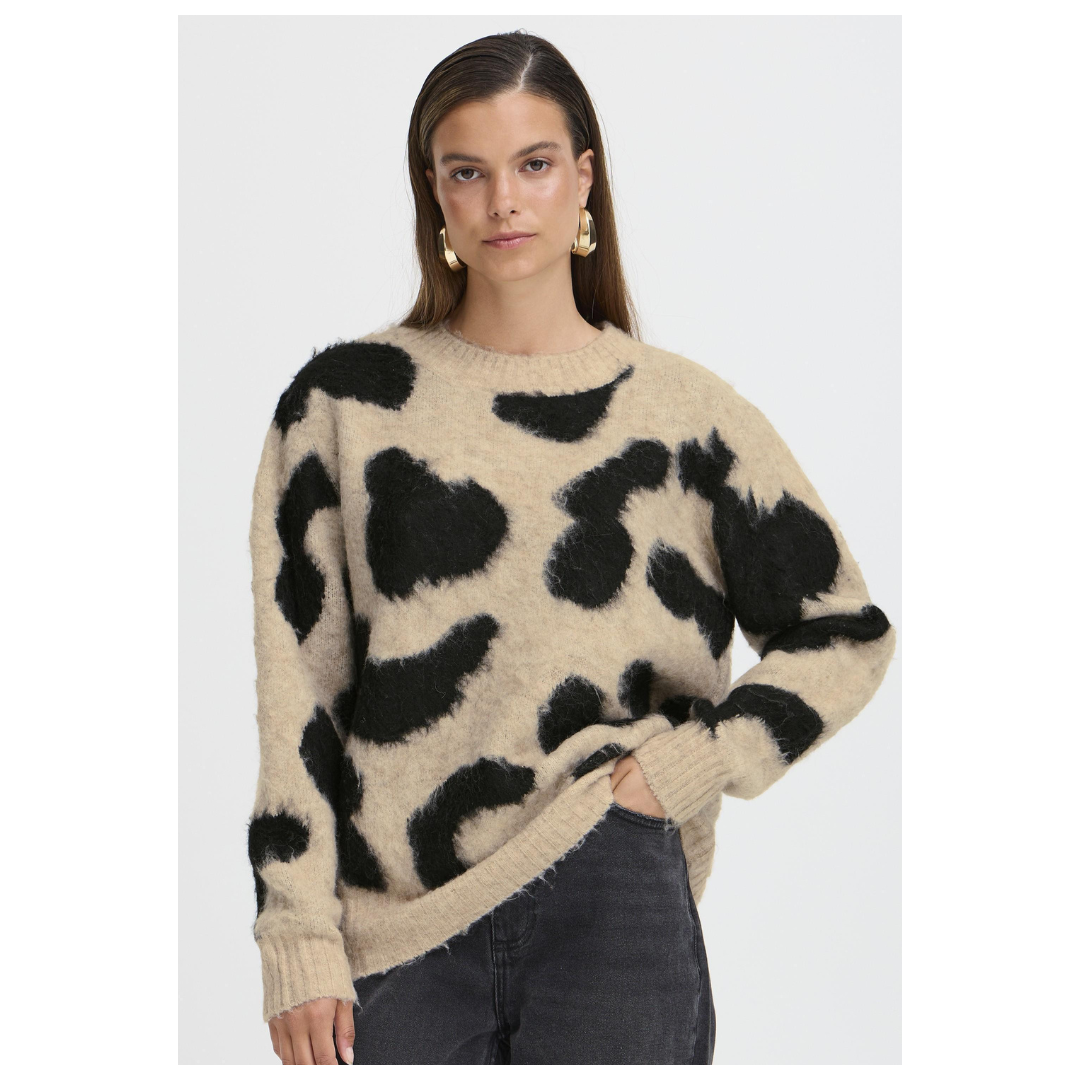 B Young Minyax Jumper Humus Mix 20817132