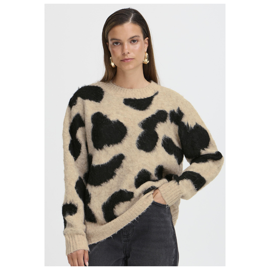 B Young Minyax Jumper Humus Mix 20817132