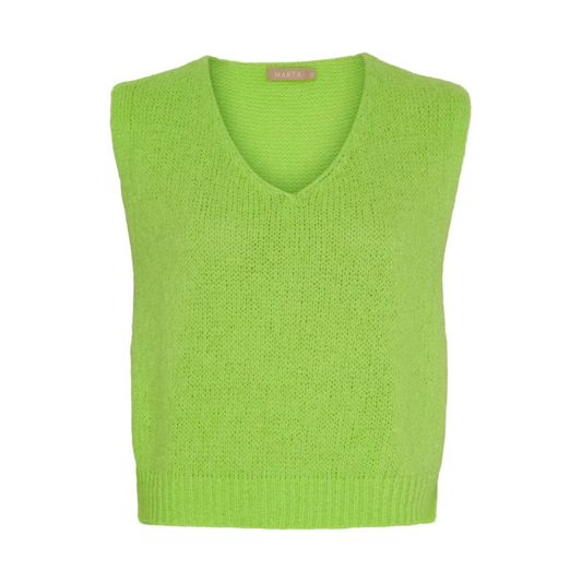 Marta Du Chateau Marlene Knitted Vest Green 5114