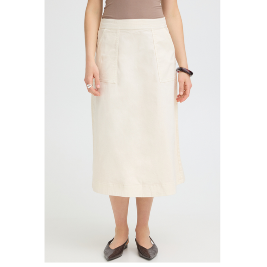 Fransa Twill Skirt Whisper White 20618393
