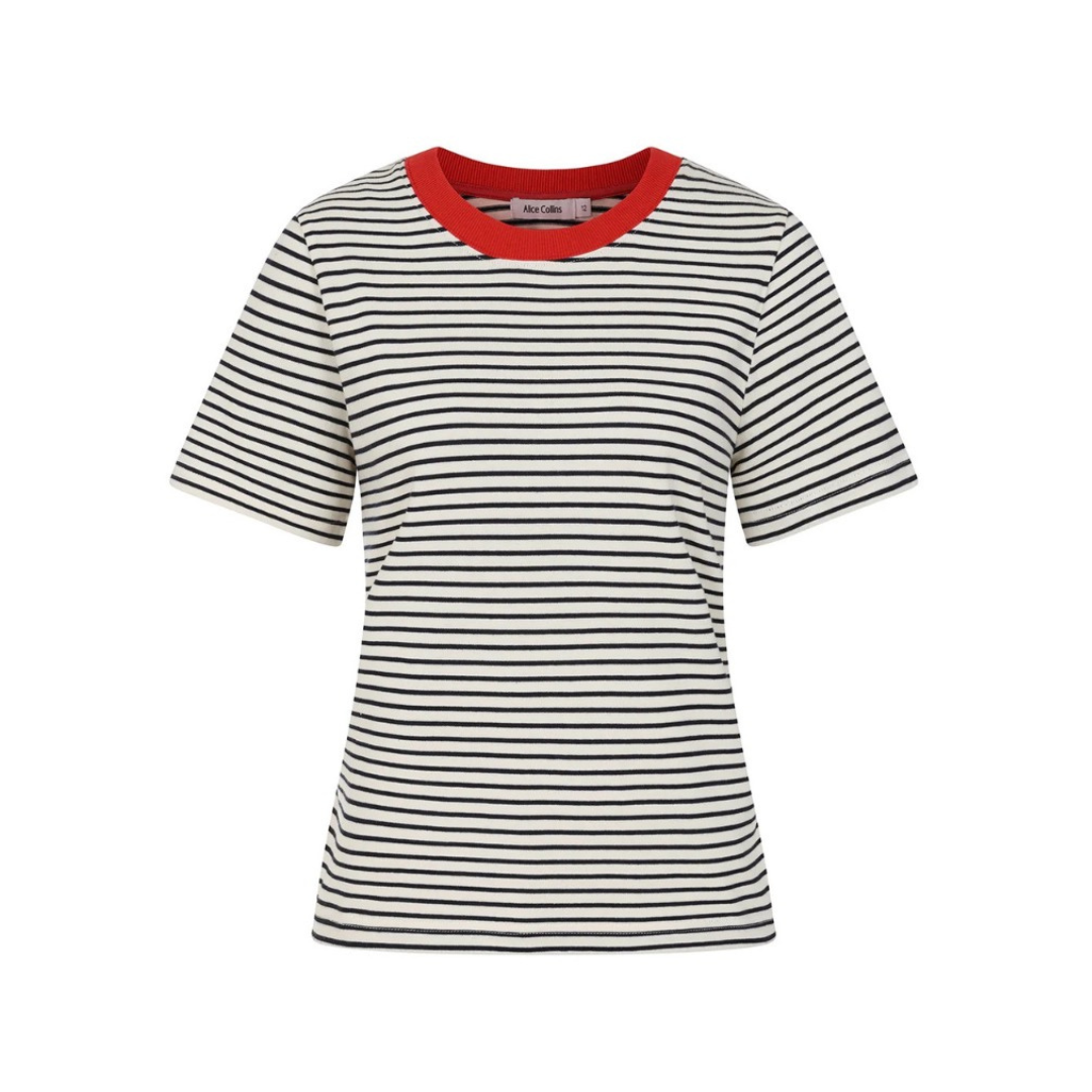 Alice Collins Miley T Shirt Red/Rich Navy 036S120