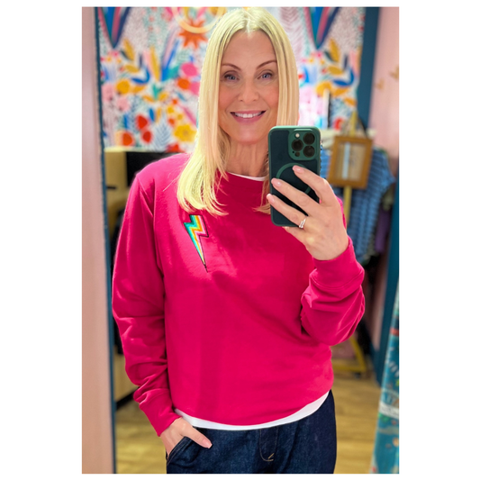 Percy & Nell Colour Bolt Sweatshirt Hot Pink