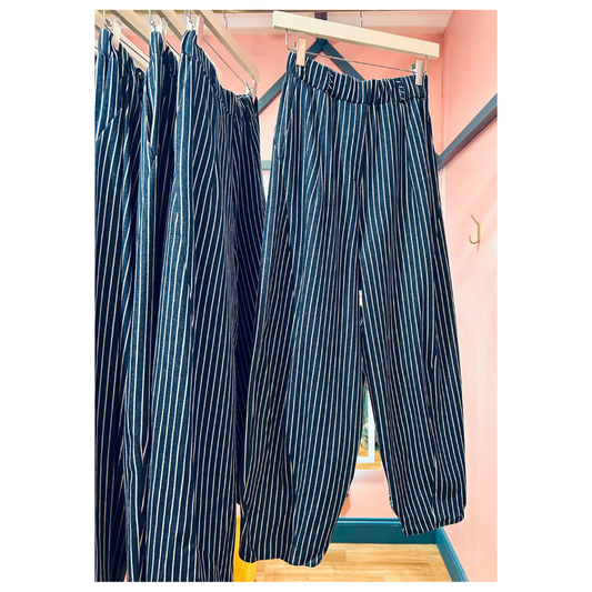 Marta Du Chateau Lenia Striped Trousers Navy 16635