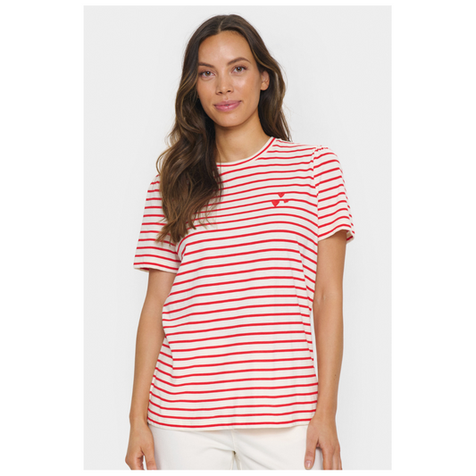 Saint Tropez Jucia T Shirt Flame Scarlet 30513936