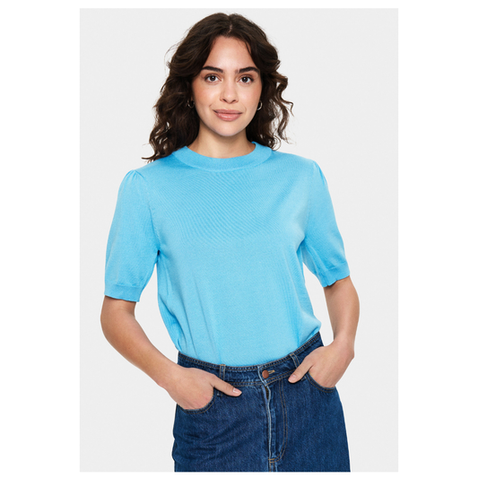 Saint Tropez Mila SS Pullover Ethereal Blue 30511788