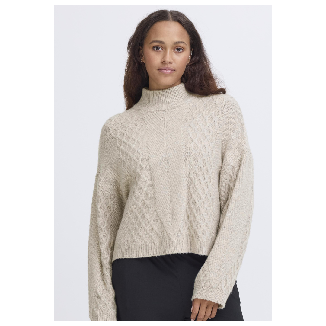 Ichi Mylle Jumper Oatmeal 20124555