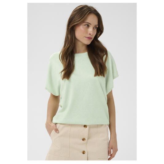Saint Tropez Mila SS RN Pullover Cameo Green 30513284