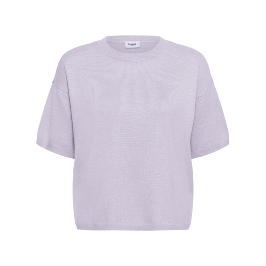 Saint Tropez Mila  SS Boxy Pullover Misty Lilac 30515337
