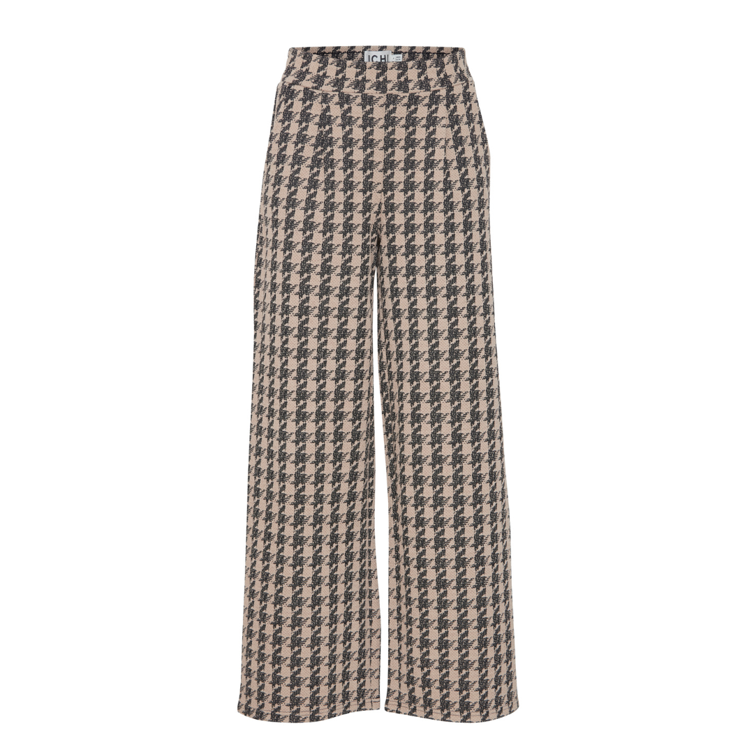 Ichi Kate Houndstooth Wide Pants 20120296