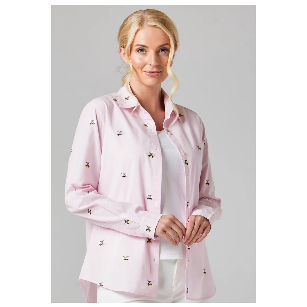 Alice Collins Bella Shirt Candyfloss Stripe Bee