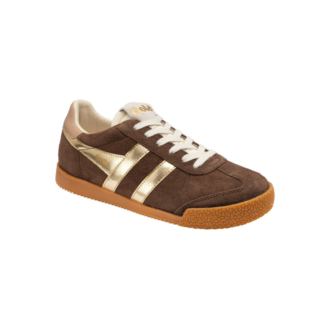 Gola Elan Glitz Trainer Dark Brown/Gold/Cameo